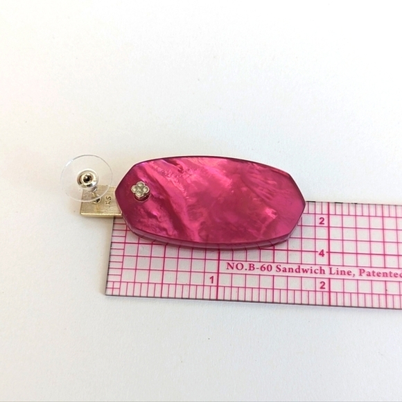 Kendra Scott Aragon Unframed Gold Drop Swing Earrings Berry Illusion - Picture 13 of 13